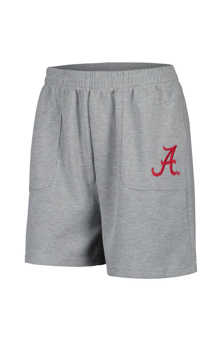 Hype and Vice Women's Hype and Vice Heather Gray Alabama Crimson Tide Pocket Hit Grand Slam Waffle Shorts, Alternate, color, Heather Gray