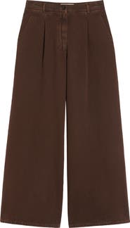 Weekend Max Mara Nanda Pleated High Waist Wide Leg Jeans