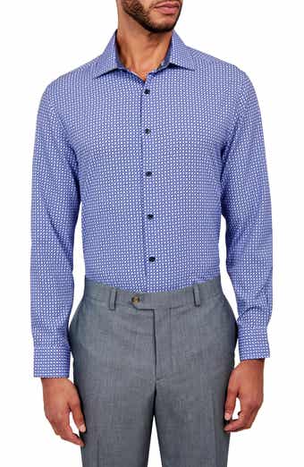 Overlapping Circles Stretch Performance Dress Shirt