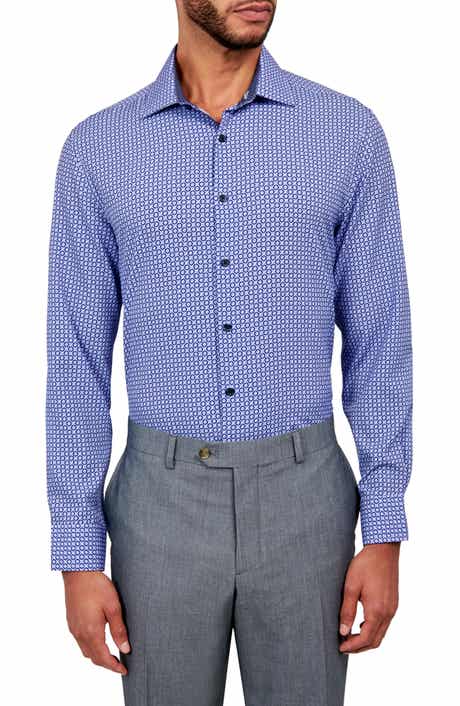 Overlapping Circles Stretch Performance Dress Shirt
