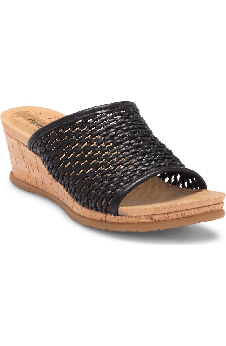 BARETRAPS Flossy Woven Wedge Sandal - Wide Width Available, Main, color, Black