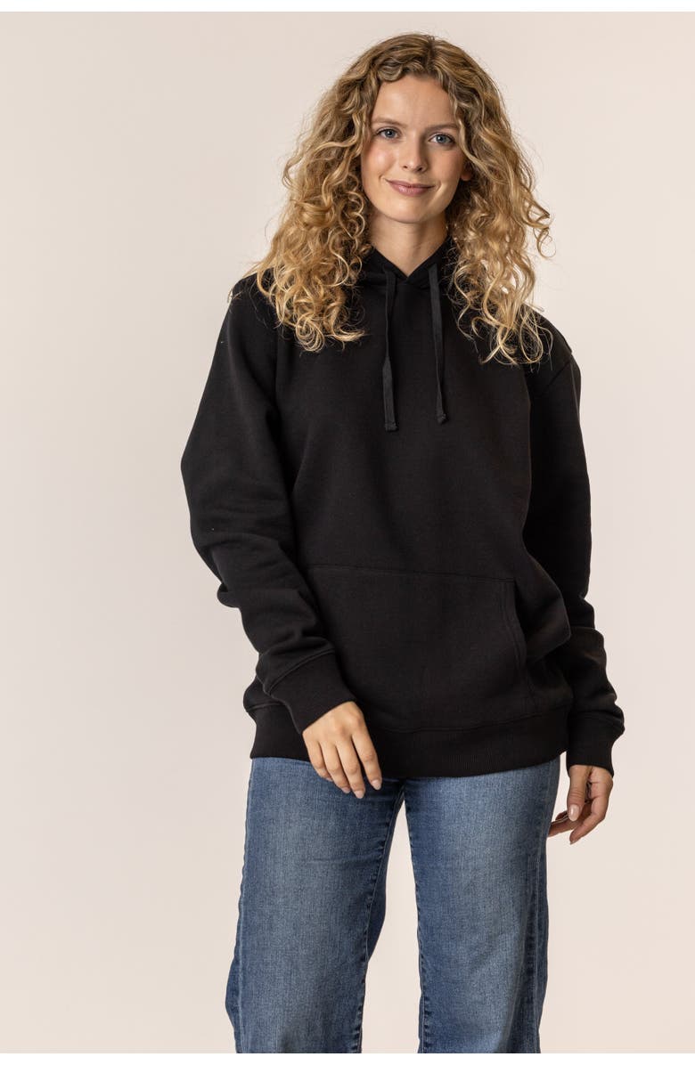 Vottera Organic Cotton Pullover Hoodies, Alternate, color, Black