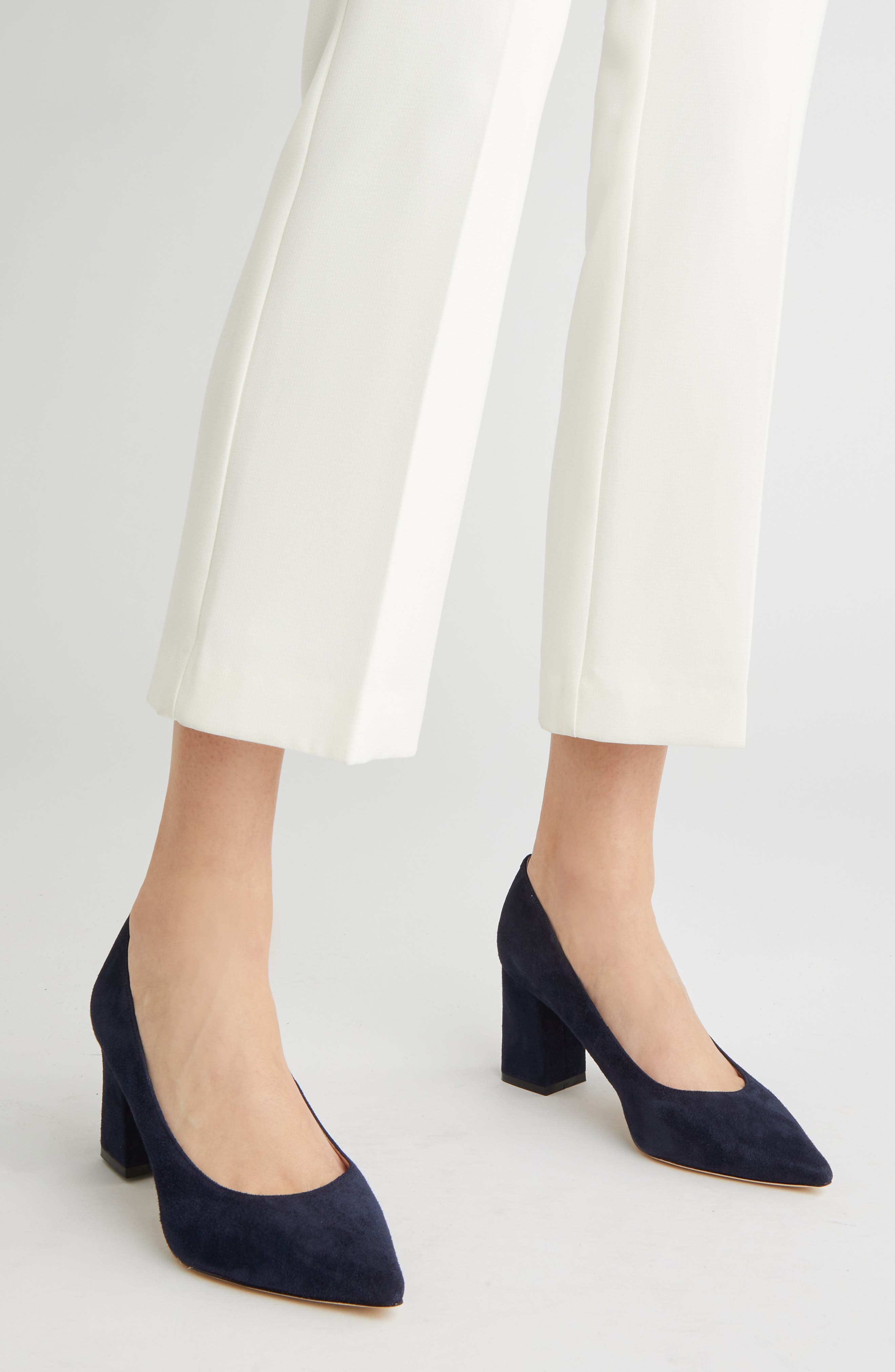 Zala Block Heel Pump, Alternate, color, NAVY SUEDE