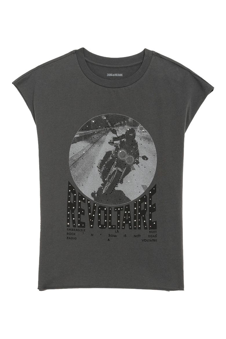 Cloe Graphic Cotton Tank, Alternate, color, CARBONE