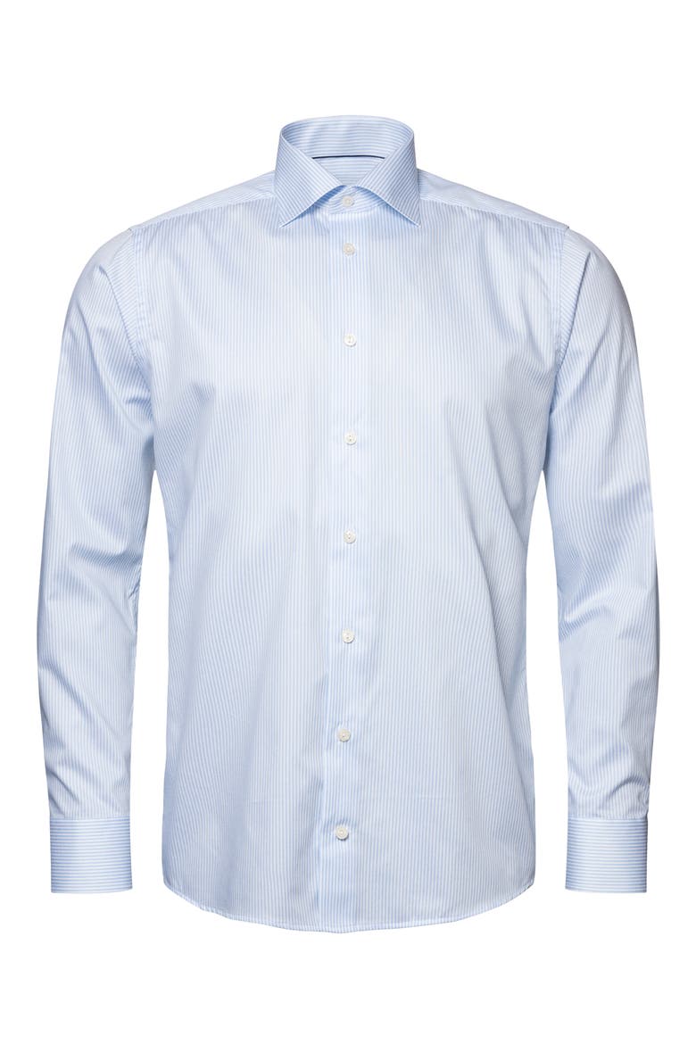 Contemporary Fit Stripe Dress Shirt, Alternate, color, BLUE