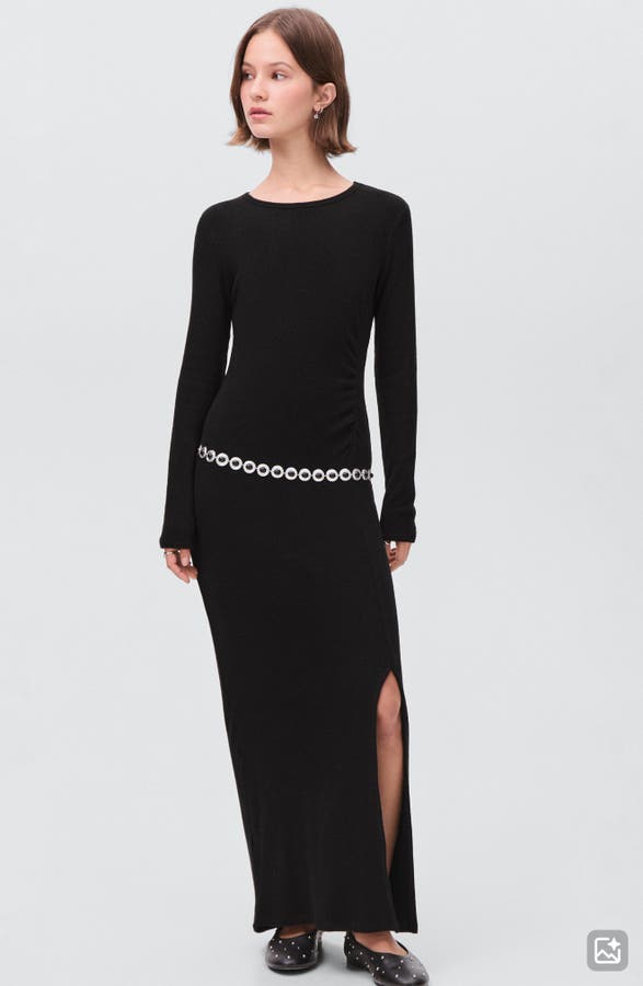 Long Sleeve Knit Midi Dress