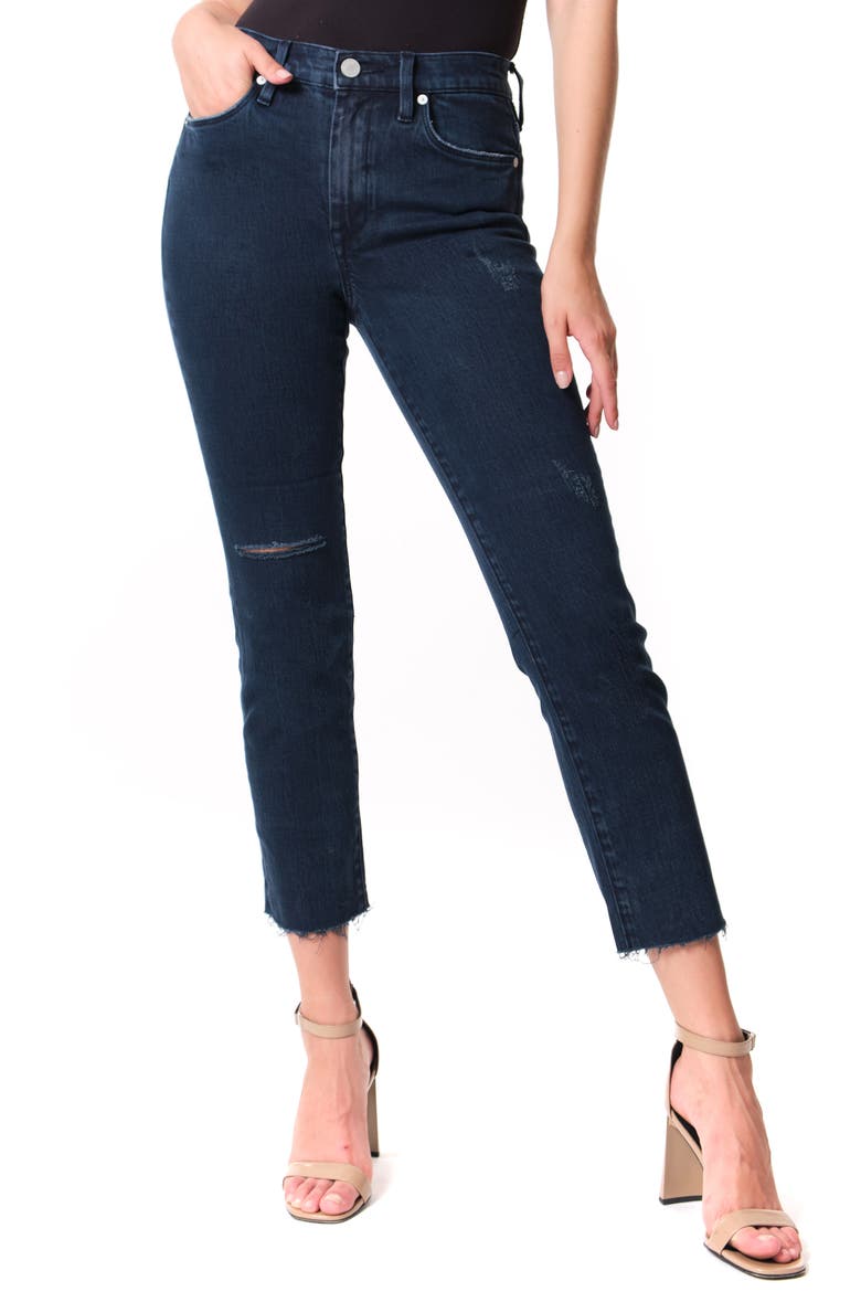 The Madison Ripped Straight Leg Jeans, Main, color, ON A ROLL