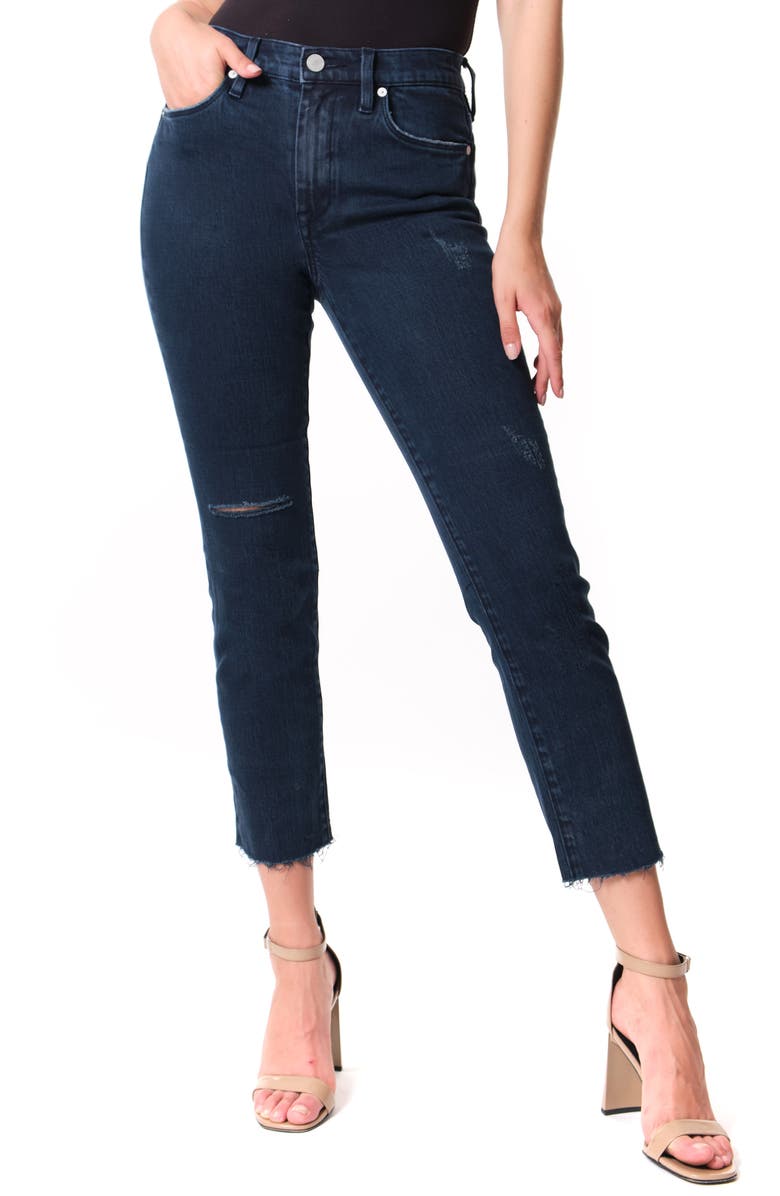 BLANKNYC The Madison Ripped Straight Leg Jeans, Main, color, 
