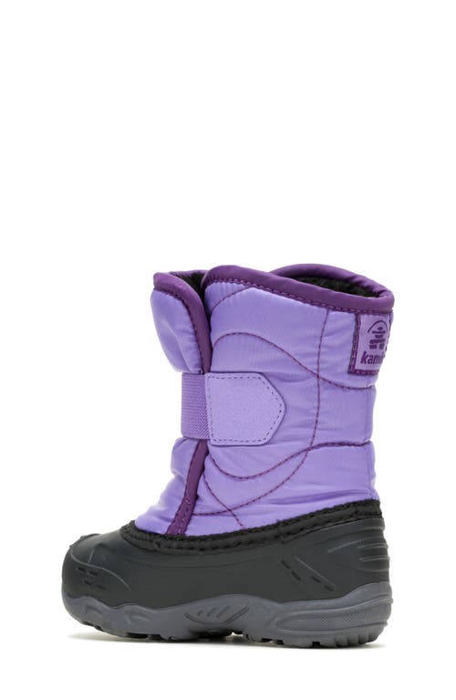 Kamik Kids' Snowbug 5 Waterproof Faux Fur Lined Boot In Paisley Purple