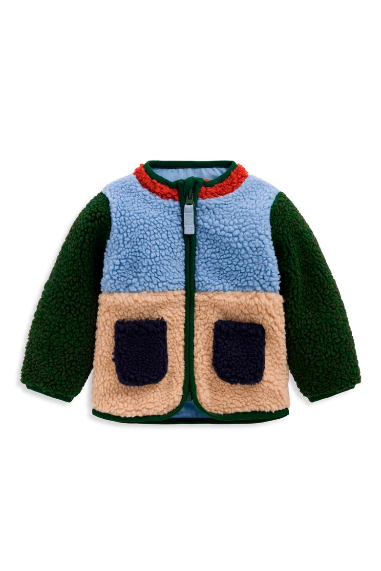Cosy Borg Fleece Jacket, Main, color, COLOURBLOCK