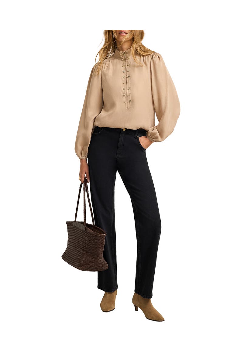 Button Detail Blouse, Alternate, color, Neutral