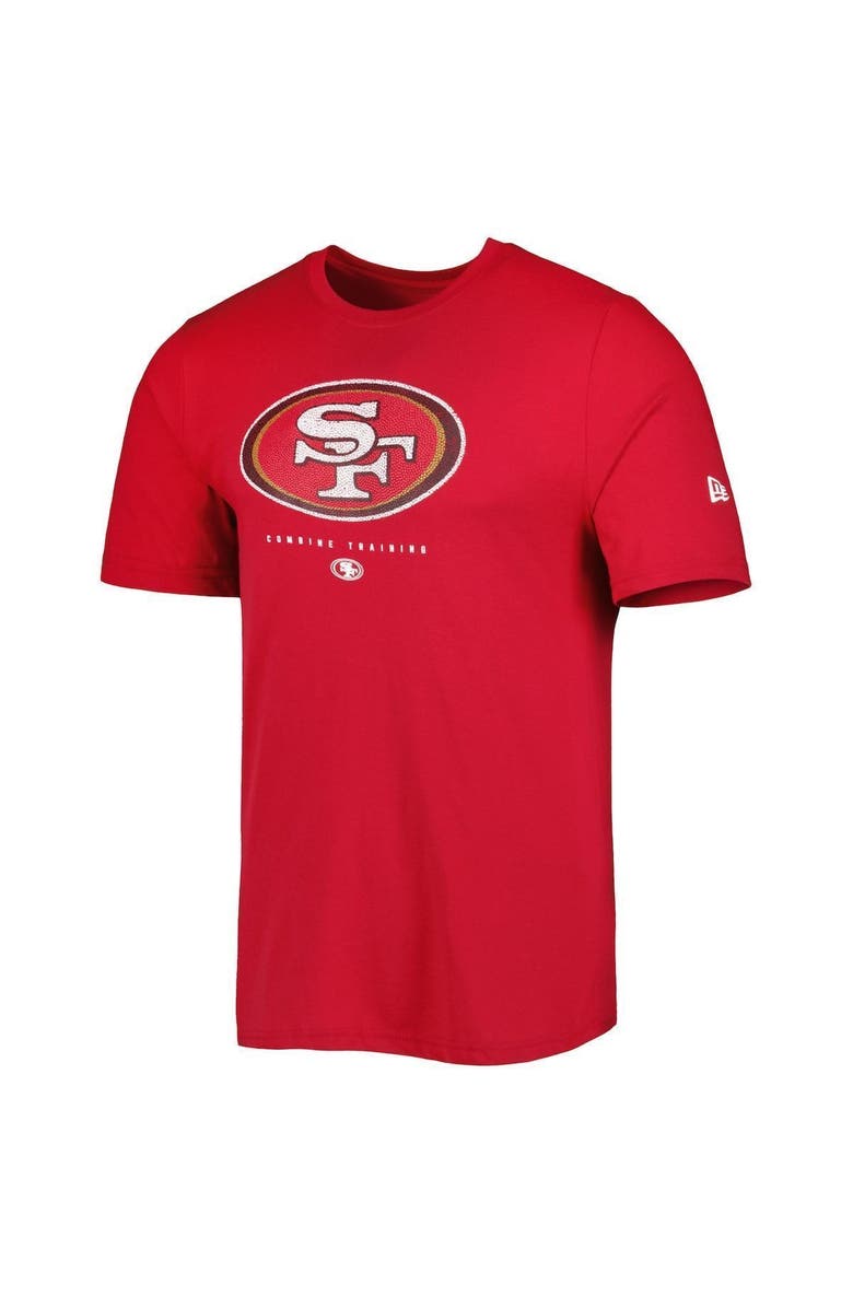 New Era Men's New Era Scarlet San Francisco 49ers Combine Authentic Ball Logo T-Shirt, Alternate, color,