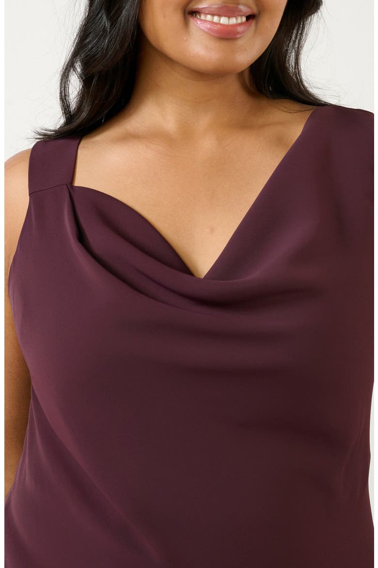 Britney Cowl Neck Midi Dress, Alternate, color, PLUM