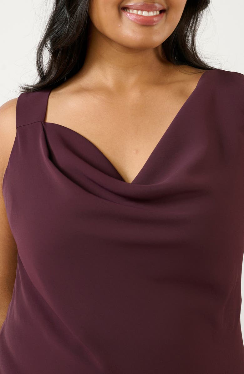 Estelle Britney Cowl Neck Midi Dress, Alternate, color, Plum