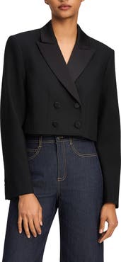 Cinq à Sept Romilly Cropped Double Breasted Blazer