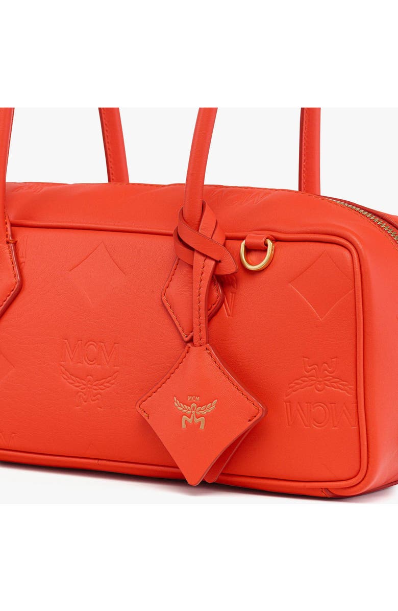 MCM Aren Shoulder Bag in Maxi Monogram Leather, Alternate, color, Orange