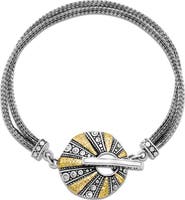 SAMUEL B. Two-Tone Hammered Toggle Bracelet