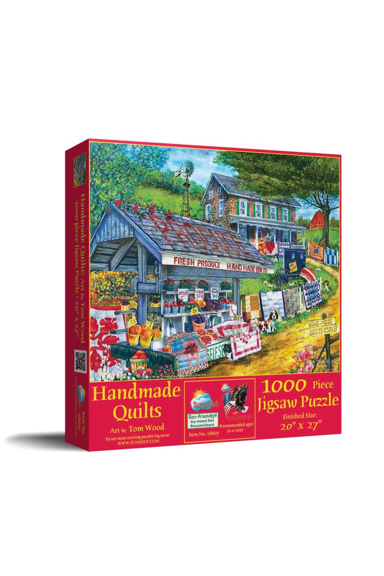 Handmade Quilts 1000 piece Jigsaw Puzzle for Adults, Main, color, Multicolor
