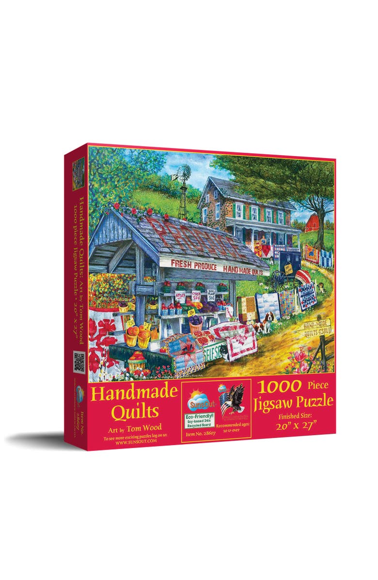 Sunsout Handmade Quilts 1000 piece Jigsaw Puzzle for Adults, Main, color, Multicolor