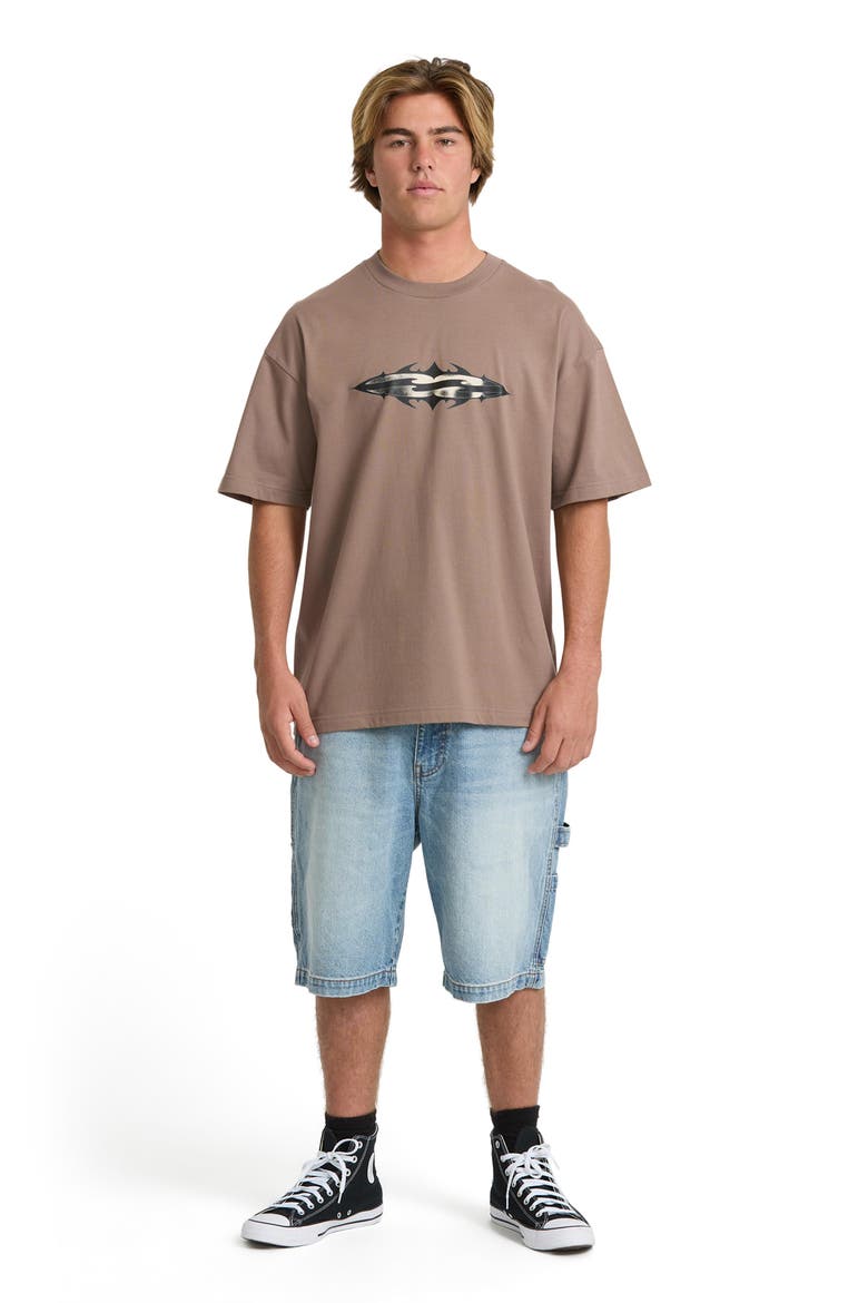 Immortal Diamonds Oversize Cotton Graphic T-Shirt, Alternate, color, STONE