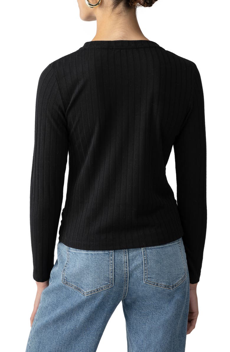 Sanctuary The Twist Front Rib Knit Top, Alternate, color, 