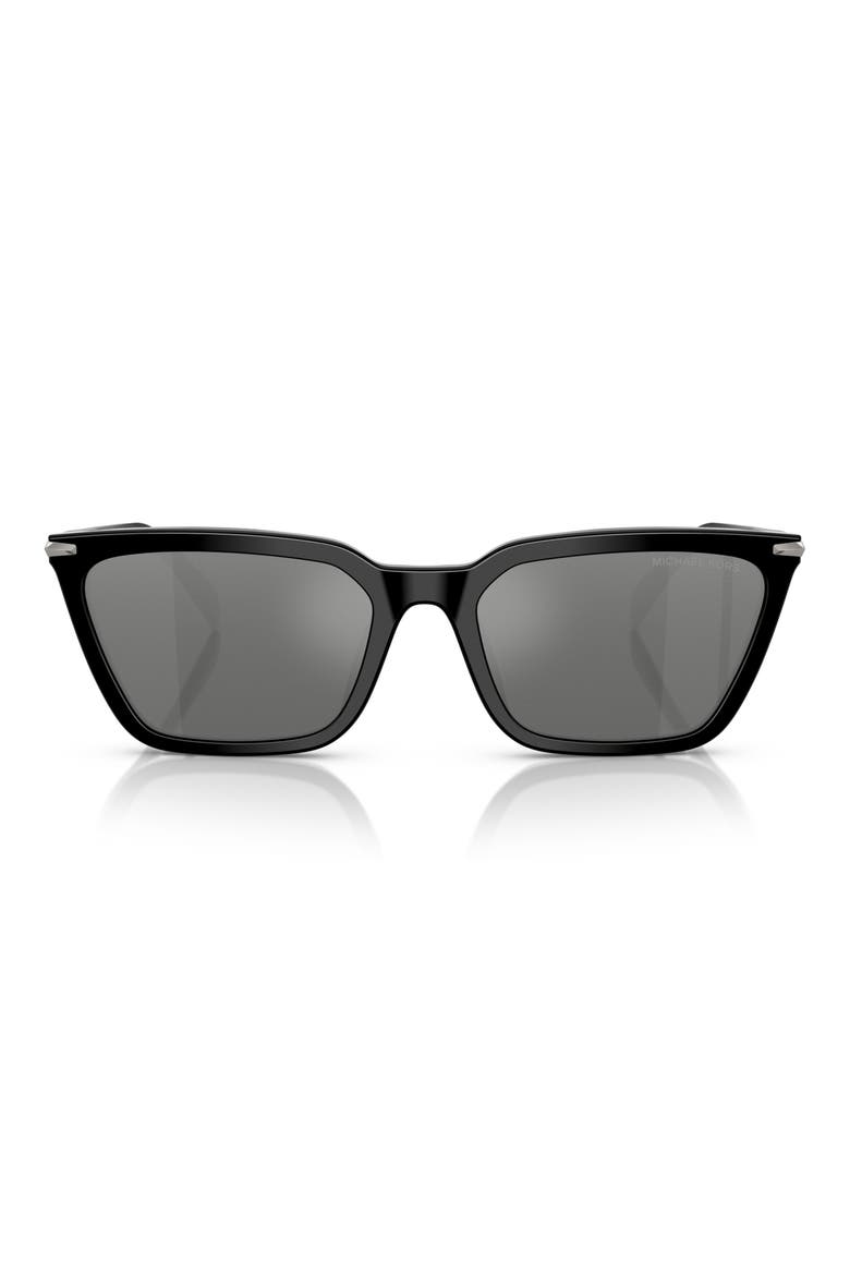 Everglades 58mm Gradient Cat Eye Sunglasses, Main, color, BLACK / SILVER FLASH GRADIENT