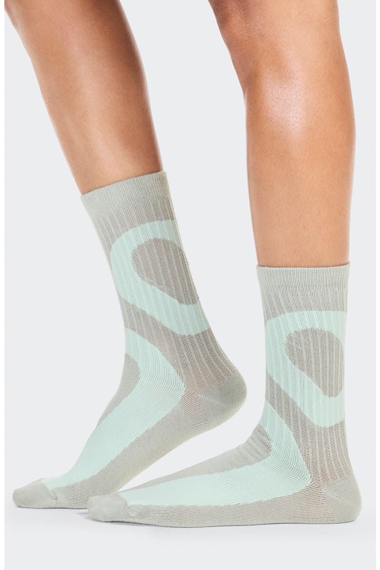 Liquid Logo High 2-Pack Socks, Main, color, IVORY/ TIN