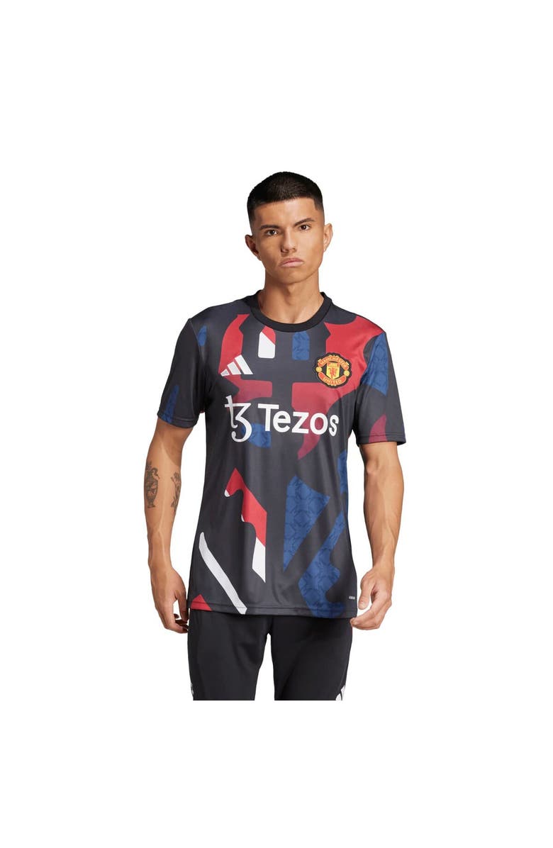 adidas Men's adidas Black Manchester United 2024/25 Pre-Match Top, Alternate, color, Black