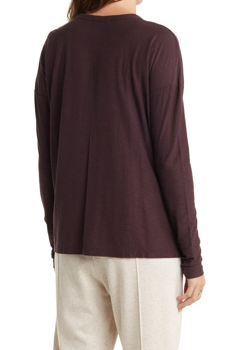 Long Sleeve Pocket Tee, Alternate, color, EGGPLANT