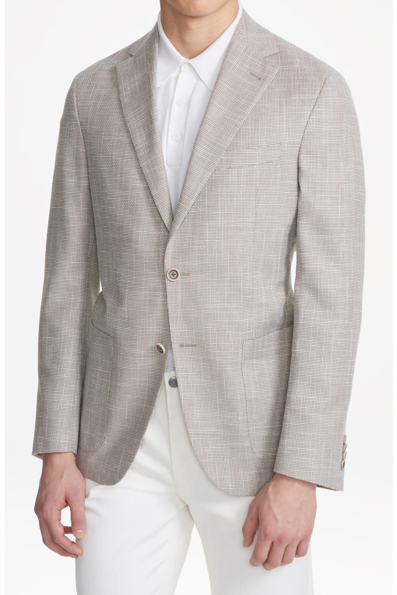 Morton Unconstructed Wool Blend Sport Coat, Alternate, color, TAN