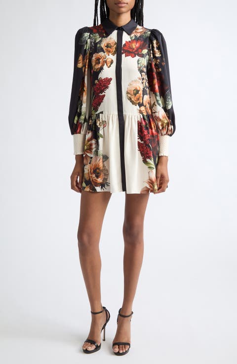 Bertha Blouson Sleeve Shirtdress