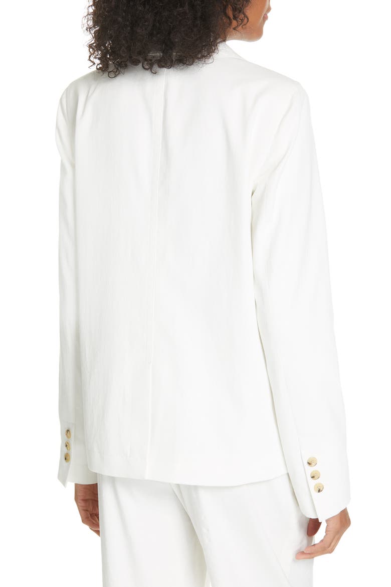 Cotton & Linen Blend Jacket, Alternate, color, OFF WHITE