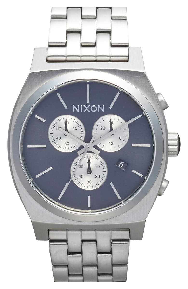 Nixon 'Time Teller' Chronograph Bracelet Watch, 39mm, Main, color, 