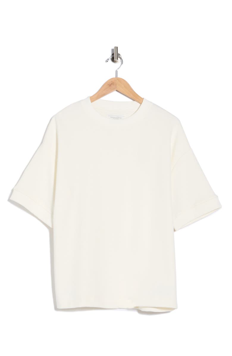 DENIM AND FLOWER Knit T-Shirt, Alternate, color, Off White