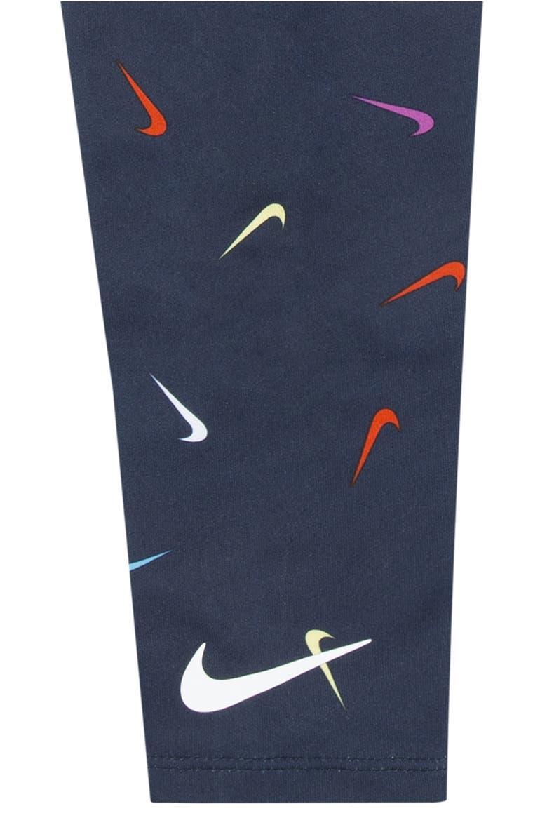 Nike Kids' Swoosh Leggings, Alternate, color, Obsidian