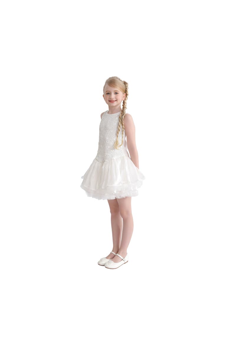 Ameliora Ruffle Skirt Set, Alternate, color, White