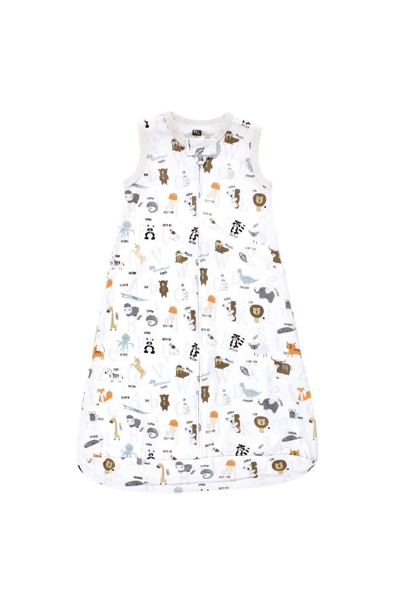Hudson Baby Interlock Cotton Sleeveless Sleep Sack, Alternate, color, Alphabet Animals