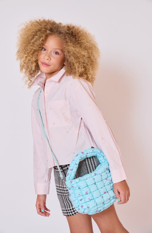 Omg Accessories Kids' Scrunch Quilted Hobo In Light Aqua