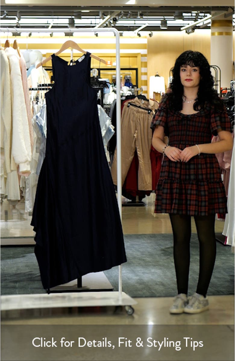 Sleeveless Bias Cut Satin Maxi Dress, sales video thumbnail