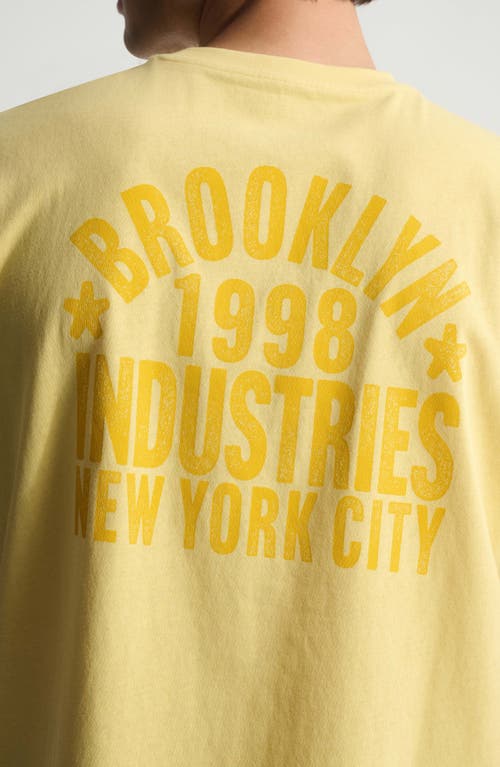 Brooklyn Industries Relaxed Vintage Graphic T-shirt In Yellow