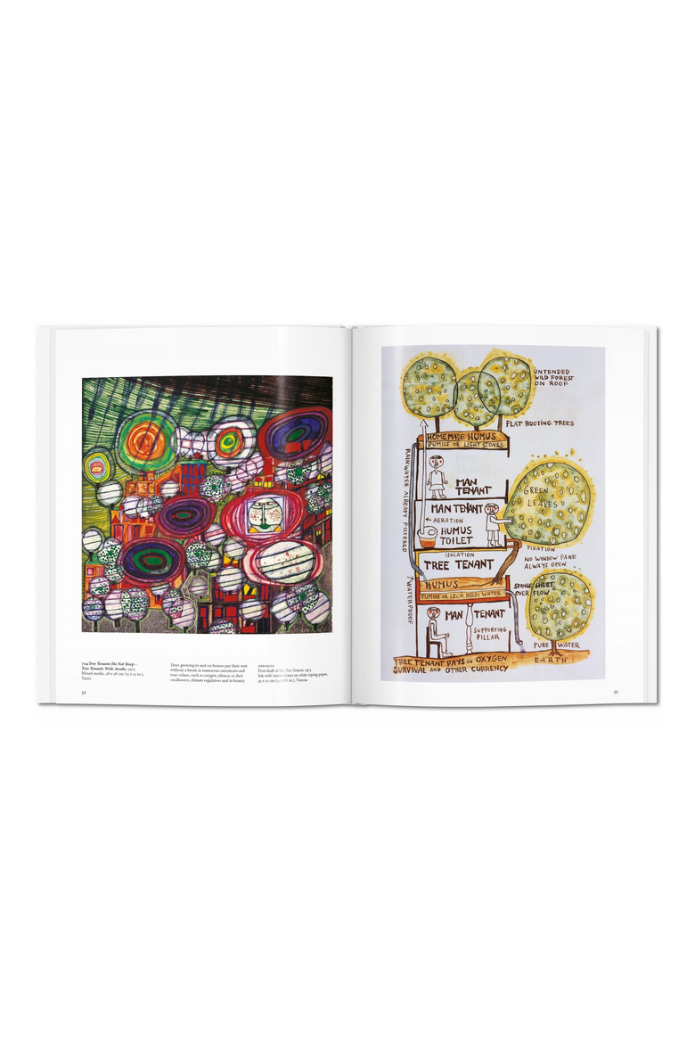 Hundertwasser Book, Alternate, color, White / Multicolor