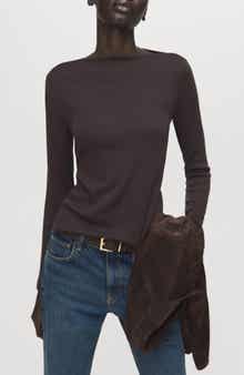 Boat Neck Long Sleeve T-Shirt