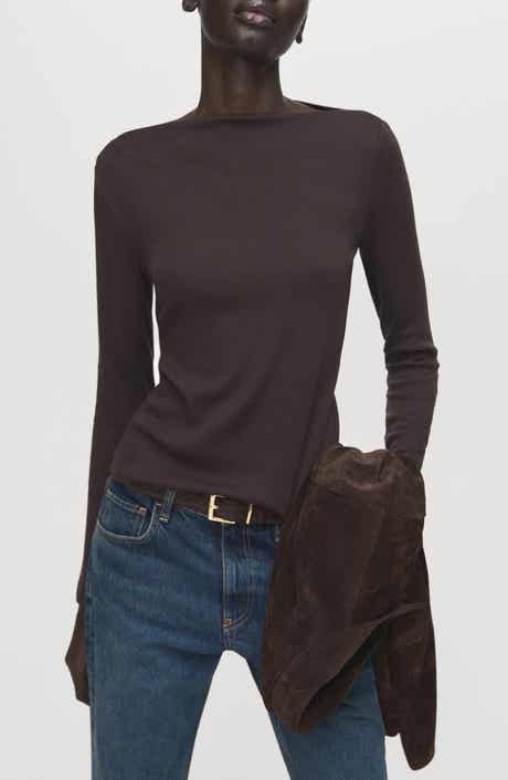Boat Neck Long Sleeve T-Shirt