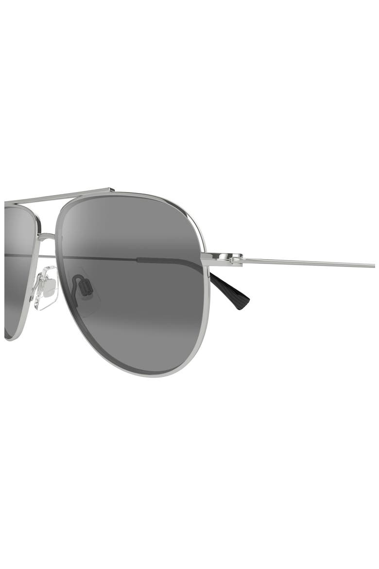 Hauloli XS 56mm Polarized Aviator Sunglasses, Alternate, color, SILVER