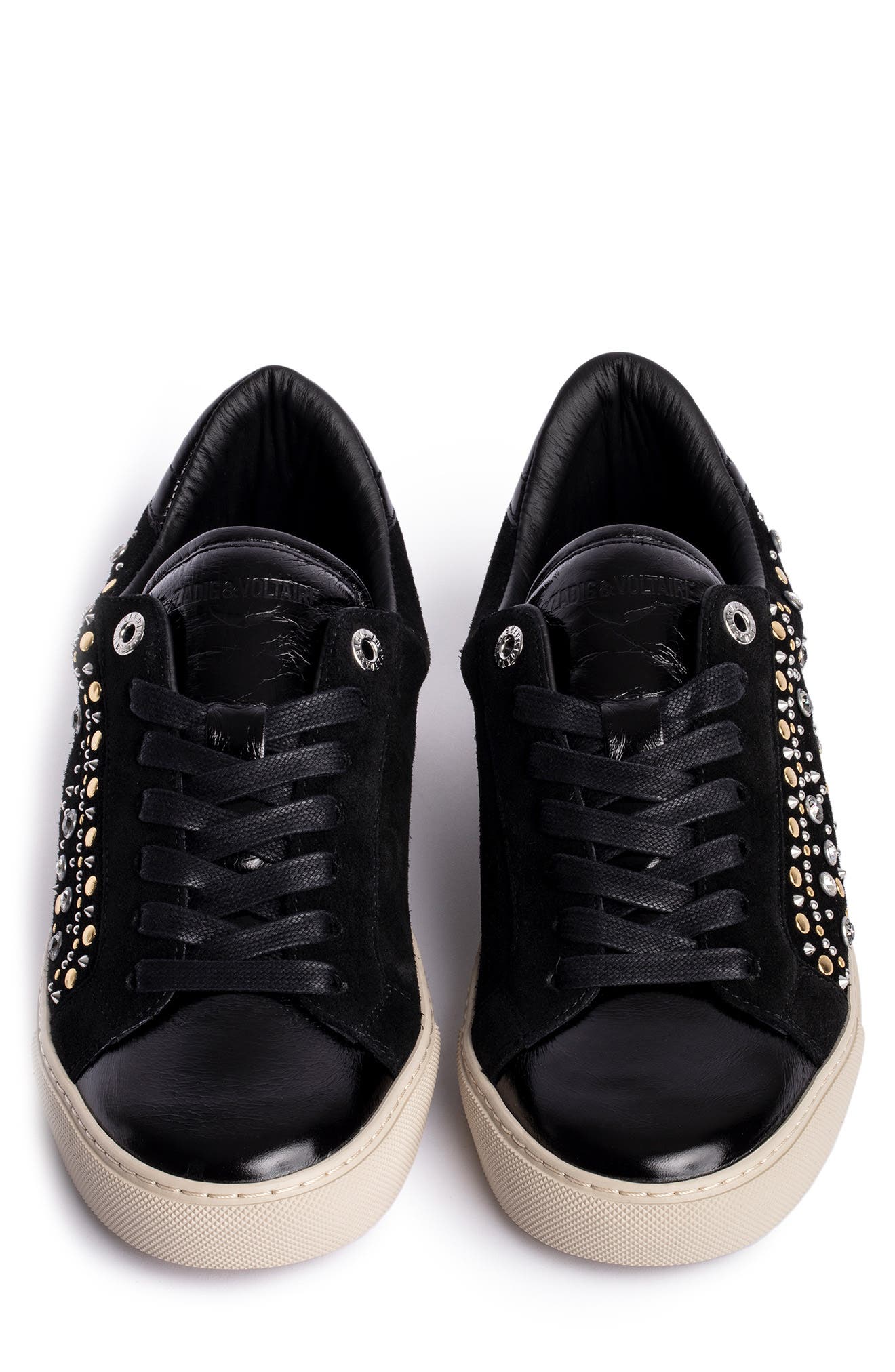 ZV1747 Vintage Stud Sneaker, Alternate, color, NOIR