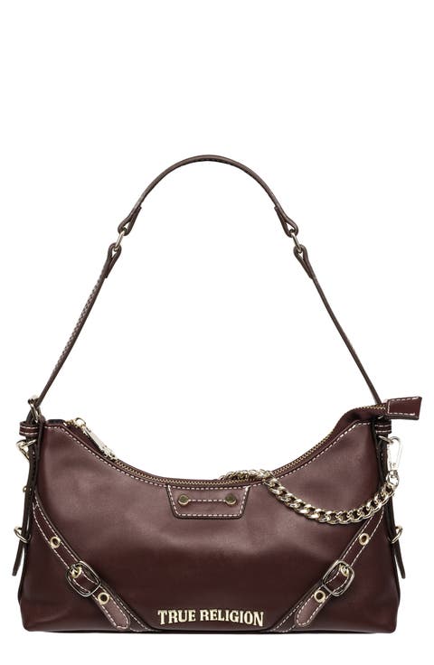 Belted Chain Strap Shoulder Bag