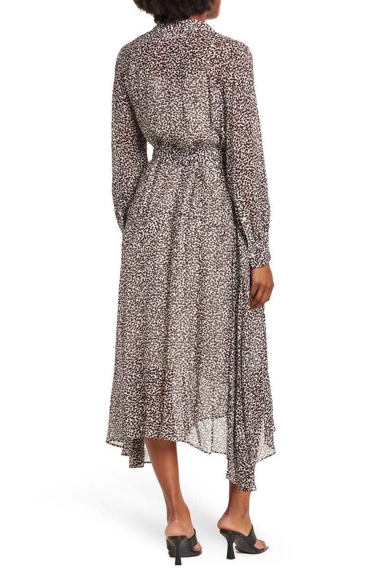 BOSS Dawala Tie Waist Midi Dress, Alternate, color, Open Miscellanous