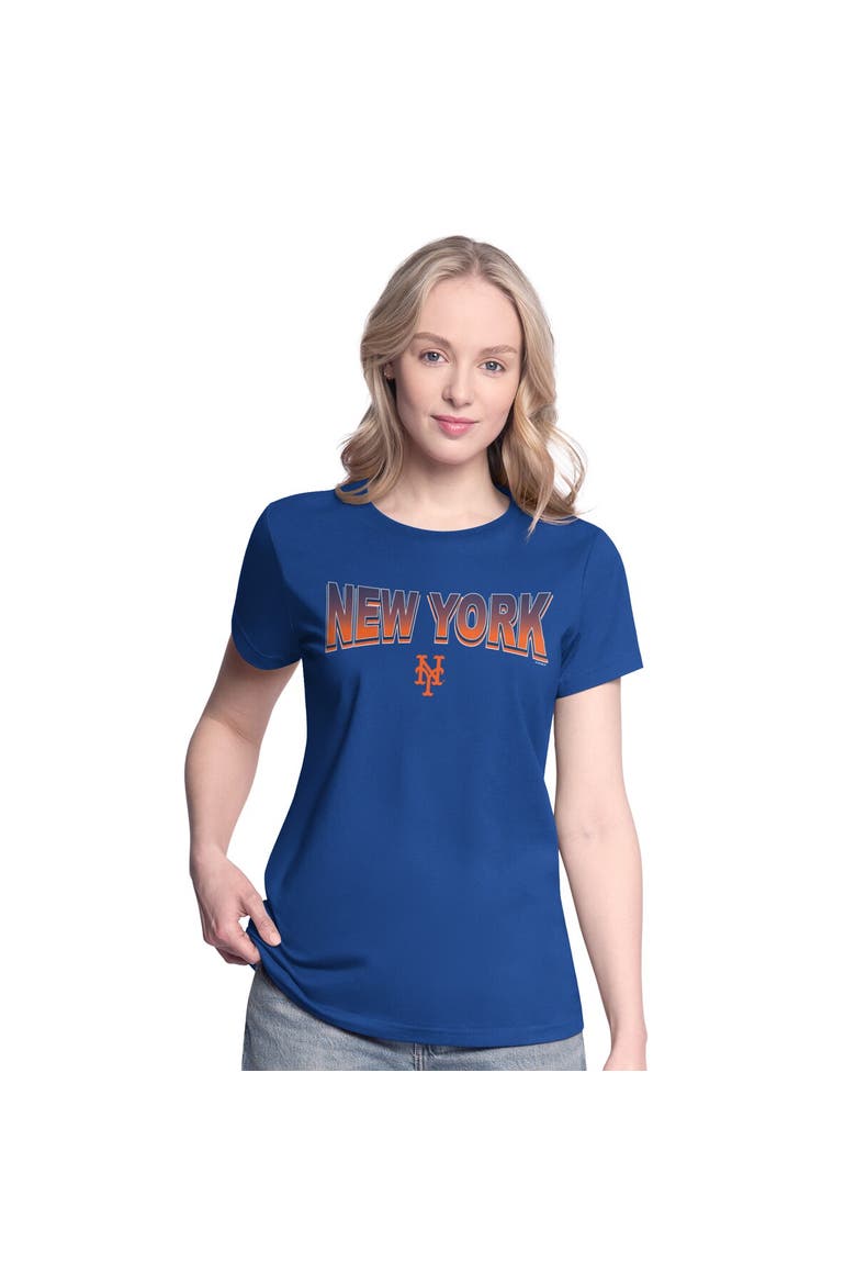 Women's G-III 4Her by Carl Banks  Royal/Bright Heather Ceramic New York Mets T-Shirt and Hoodie Combo Pack, Alternate, color, Royal