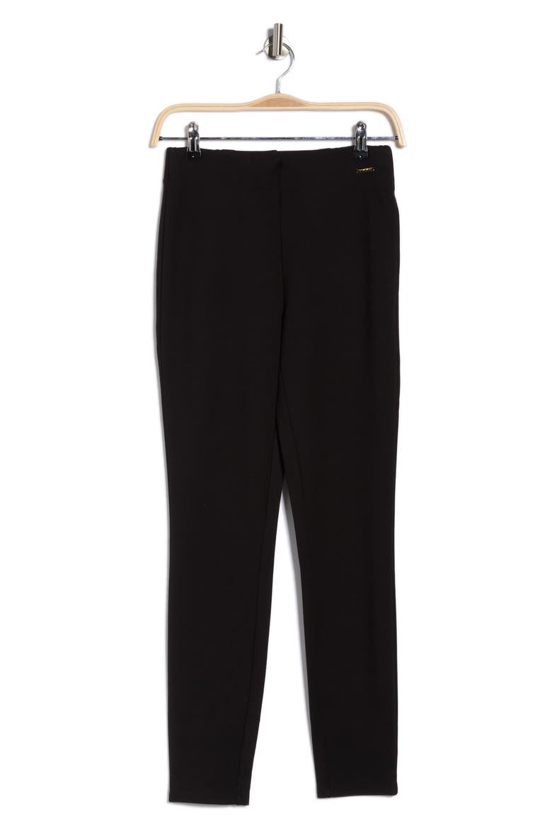 Slim Leg Ponte Pants, Alternate, color, BLACK