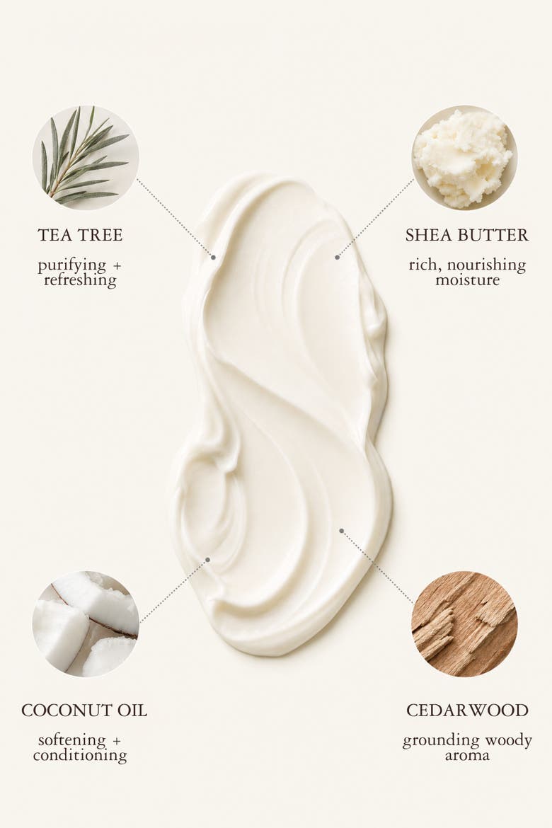 Shea Butter Tea Tree Hydrating Soothing Foot Cream, Alternate, color, Cream